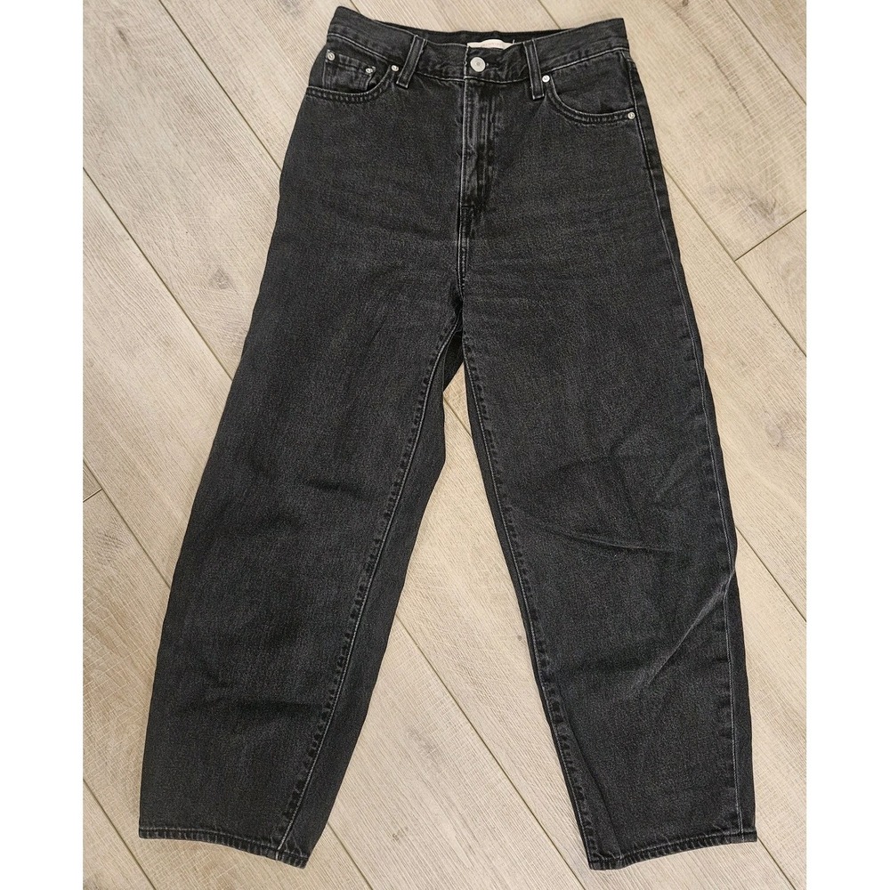 Levi's Women's Balloon Leg Jeans Size 26 Black Retro Streetwear Gorpcore Hi-rise